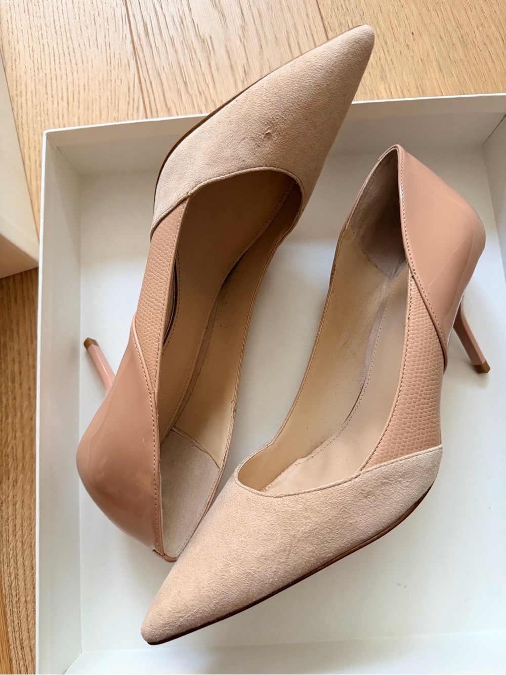 Zara Blush Nude Pointed-Toe Pumps S10/41